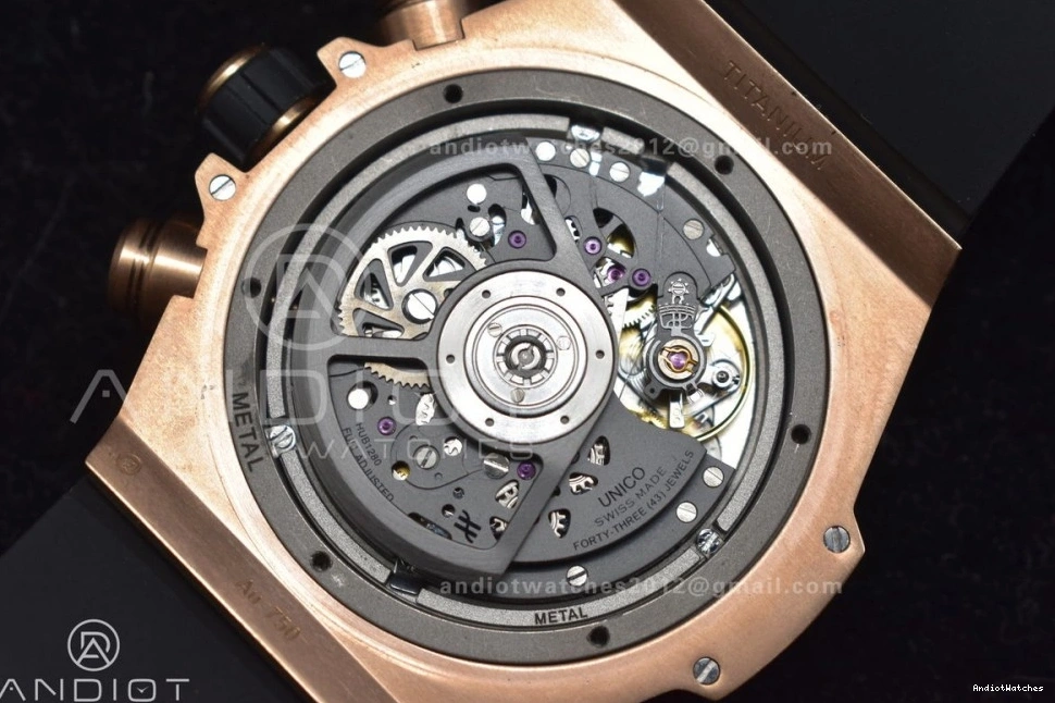 Strap Hublot Unico Dial ZF Black Bang on 1:1 A Best Rubber RG 904 GoodFit Big Skeleton Edition 0102